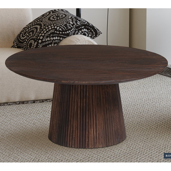 Dark brown deals round coffee table